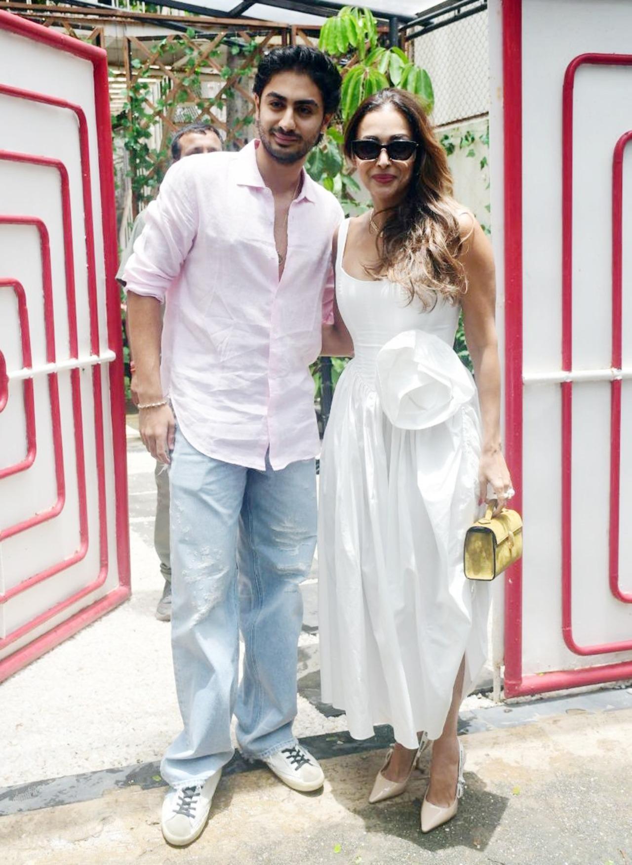 <p>Malaika Arora was spotted with her son Arhaan during their afternoon outing in the city</p>